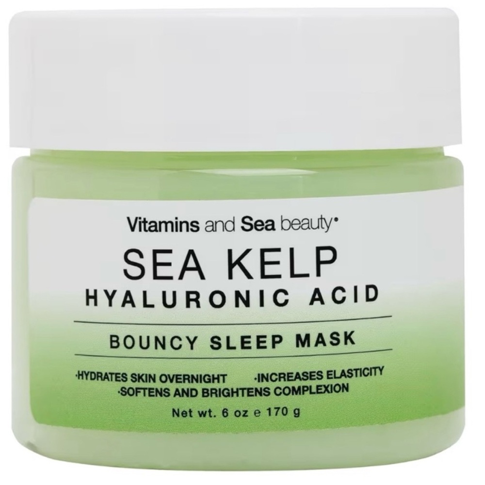 VITAMINS AND SEA BEAUTY Bouncy Sleep Mask with Sea Kelp + Hyaluronic Acid NEW PC